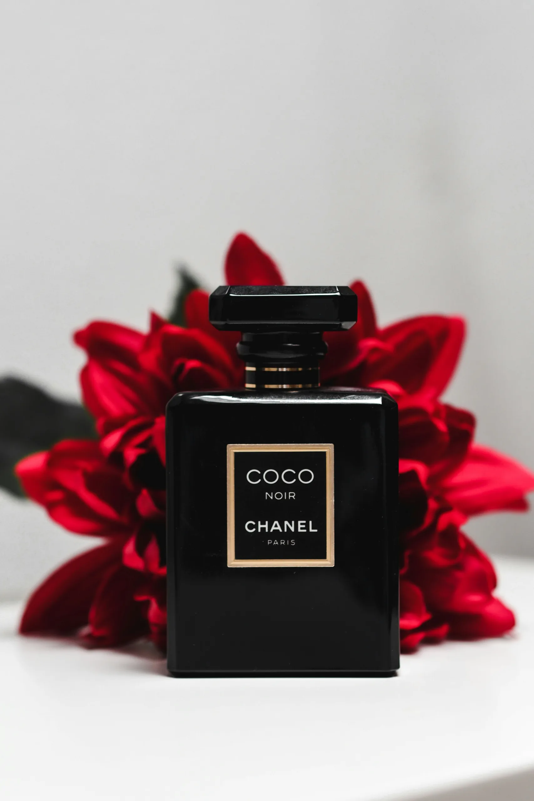 black and gold perfume bottle